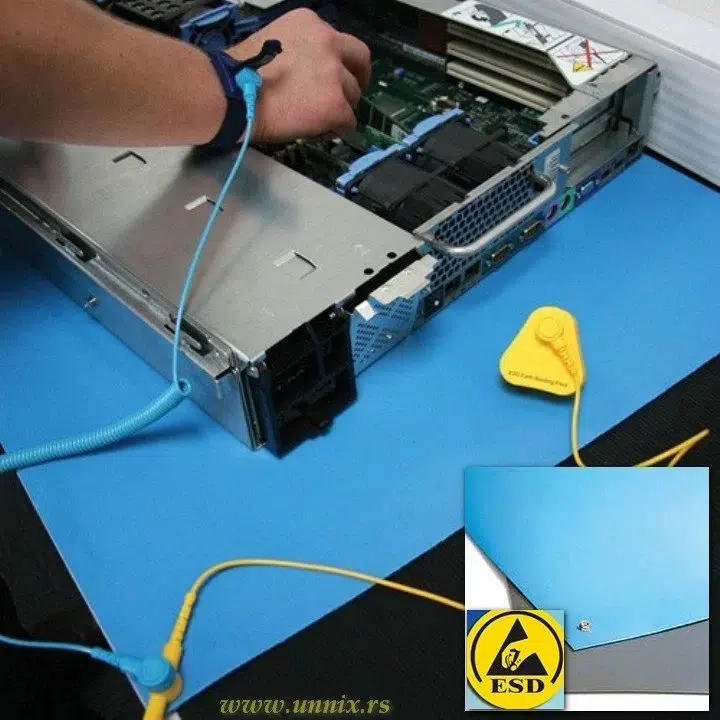 ESD antistatički otirač Banch za radni sto — statički disipativni mat, 50x50 cm, sintetički kaučuk