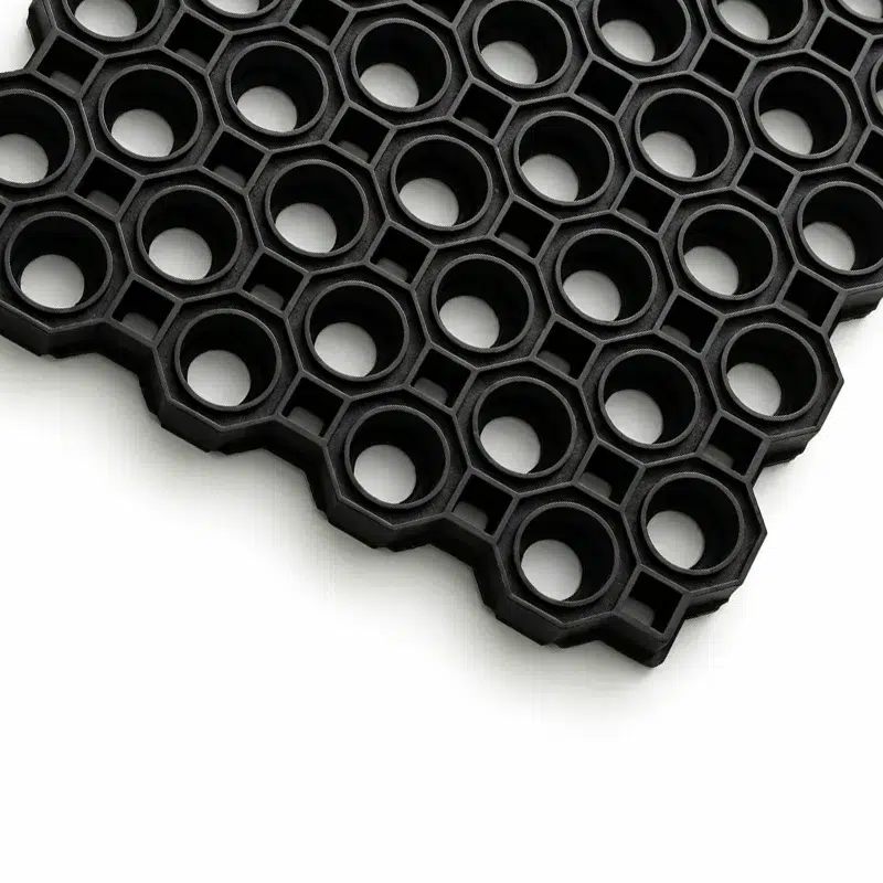 Industrijski otirači QUARTA – uvećan ugao segmenta sa vidljivom dubinom saćaste konstrukcije