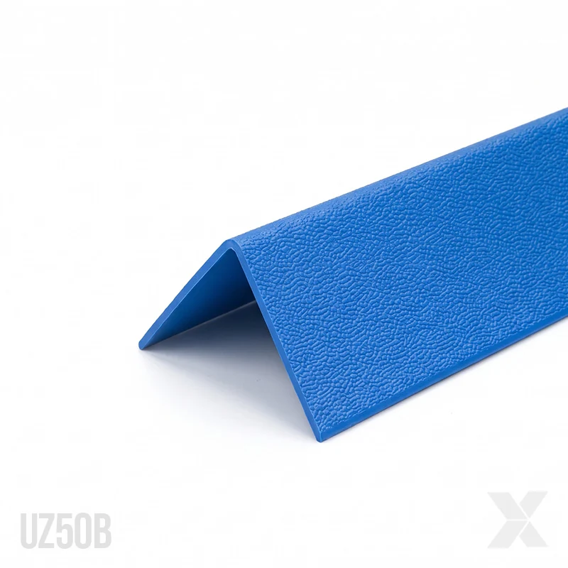 PVC ugaone lajsne za zidove Proteka – plavi UZ50B sa teksturiranom površinom za zaštitu spoljašnjih uglova